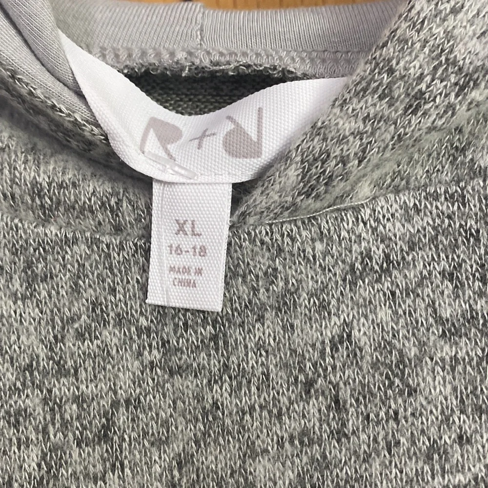 Soft gray hooded shirt